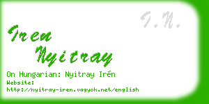 iren nyitray business card