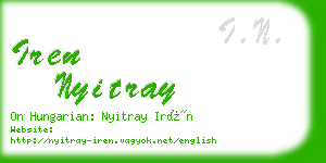 iren nyitray business card